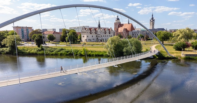 ponte sull'Elba a Dessau-Roßlau, Sassonia-Anhalt, Germania Getty Images