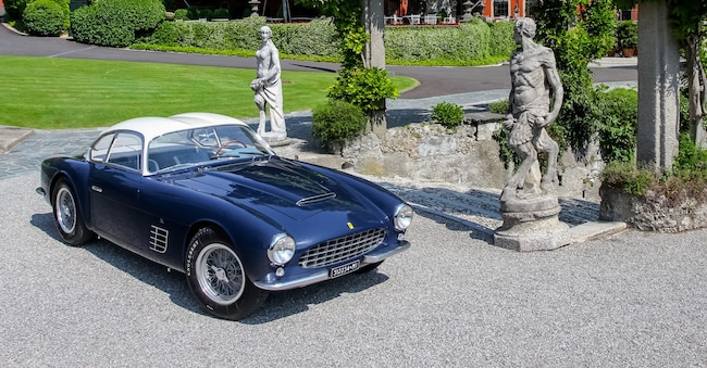 La Ferrari 250 GT Zagato 1956 di David Sydorick al Concorso d’Eleganza Villa d’Este nel 2019. ©RAPHAËL BELLY