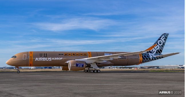 L’A350F pronto al decollo a Tolosa 