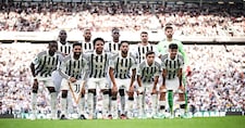 La squadra della Juventus durante la partita di calcio di Serie A tra Juventus e Atalanta all'Allianz Stadium di Torino, nel nord-ovest dell'Italia - domenica 20 settembre 2026. Sport - Calcio. (Foto di Marco Alpozzi/Lapresse) LAPRESSE