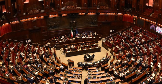 Panoramica dell'Aula nel corso dell'esame delle questioni pregiudiziali di costituzionalità della legge elettorale alla Camera dei Deputati,  Roma 1 ottobre 2026.  ANSA/MAURIZIO BRAMBATTI ANSA
