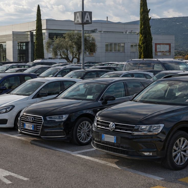 PARCHEGGIO POSTO POSTI AUTO PARCHEGGI PARKING FLOTTA FLOTTE DEPOSITO AZIENDALE AZIENDALI A LUNGO TERMINE MACCHINE INTERSCAMBIO AUTOMOBILE AUTOMOBILI GENERATE AI IA IMAGOECONOMICA