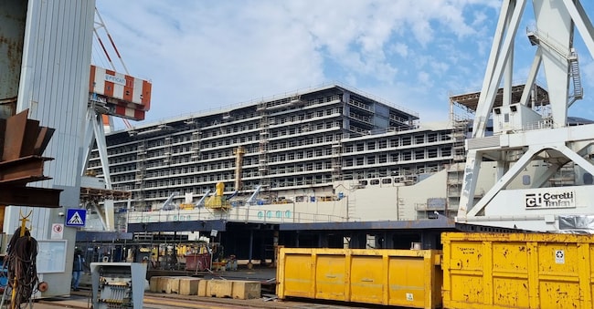 Lo stabilimento Fincantieri di Genova