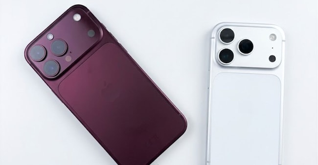 iPhone 18 Pro Max, a sinistra, e 17 Pro a destra
