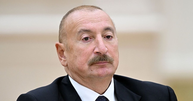 Il presidente azero Ilham Aliyev  Sputnik/Sergei Bobylyov/Pool via REUTERS 
