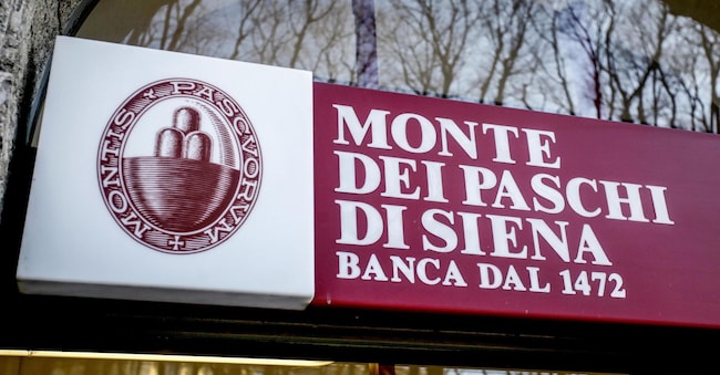 La filiale della Banca Monte dei Paschi di Siena in piazza Cordusio a Milano, 24 gennaio 2025. ANSA/MOURAD BALTI TOUATI ANSA