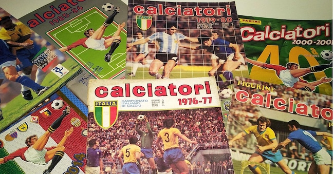 Alcuni album delle figurine Panini  dei calciatori, 
Collezione di Umberto Giganti - Cagliari ANSA