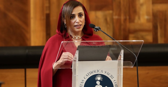 La sceicca Bodour bint Sultan Al Qasimi, presidente di Spark e della Authority per gli investimenti Imagoeconomica