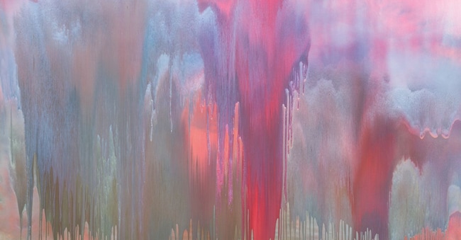 Katharina Grosse. «Senza titolo», 2000. Acrilico su tela, 216 x 314 cm © KATHARINA GROSSE, by SIAE. Photo: Olaf Bergmann