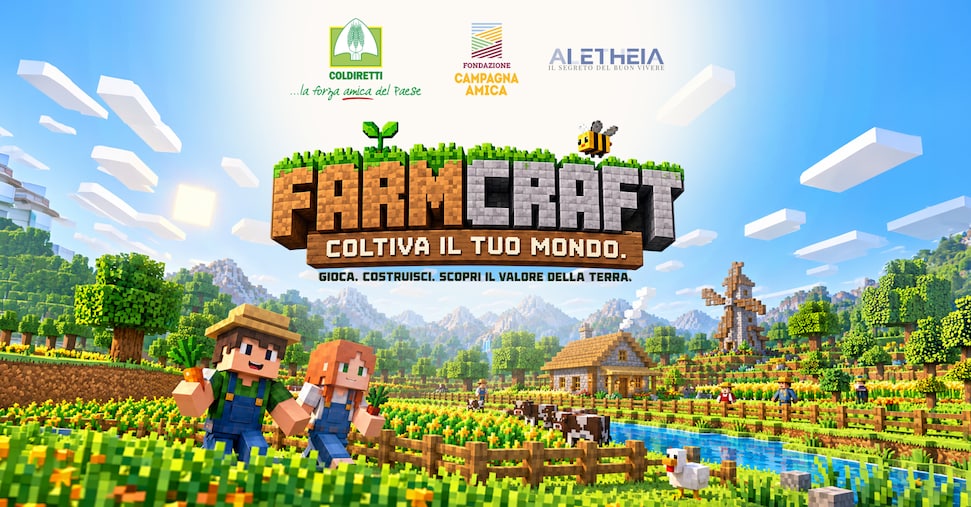 Farmcraft, così Coldiretti usa il videogioco Minecraft per l’educazione alimentare