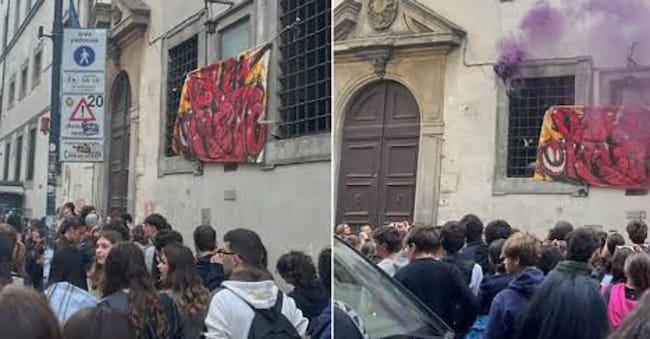 Manifestazione studenti a Firenze