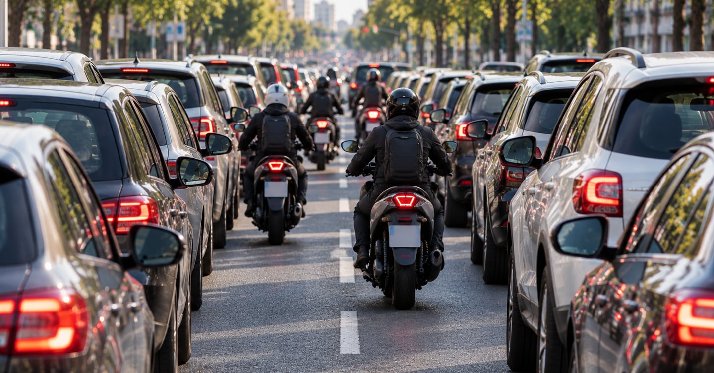 Nuovo codice della strada, le auto in coda dovranno aprire un varco per far passare le moto