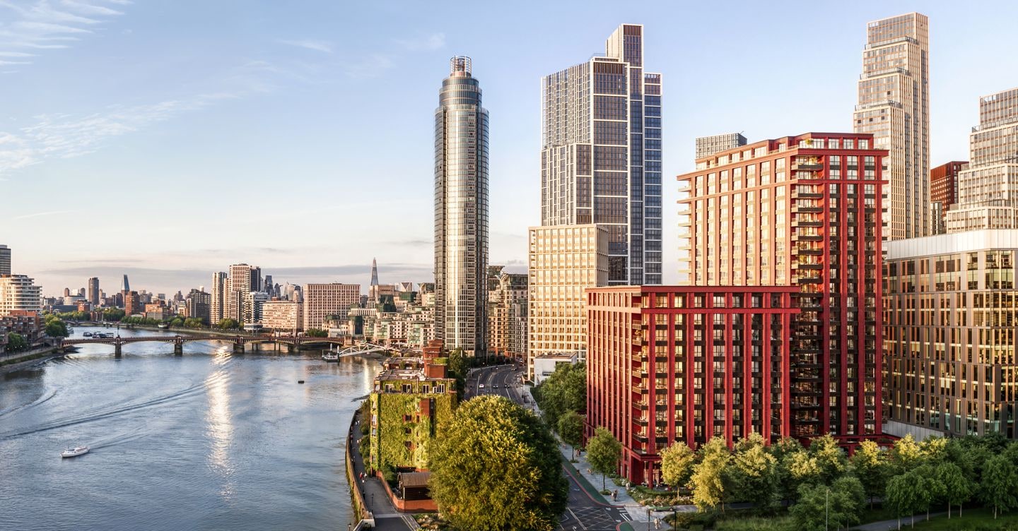 The Capston, due nuove torri di lusso completano il quartiere di Embassy Gardens a Londra