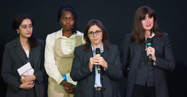 Giulia Genuardi, direttrice di Enel Foundation, insieme al ministro dell’Università e della Ricerca, Anna Maria Bernini