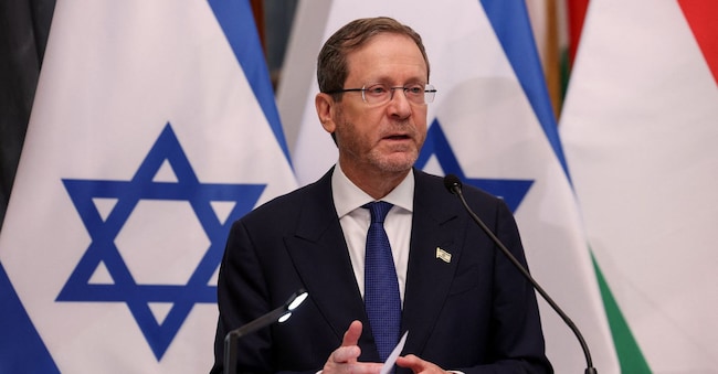 Il presidente israeliano Isaac Herzog  REUTERS/Bernadett Szabo