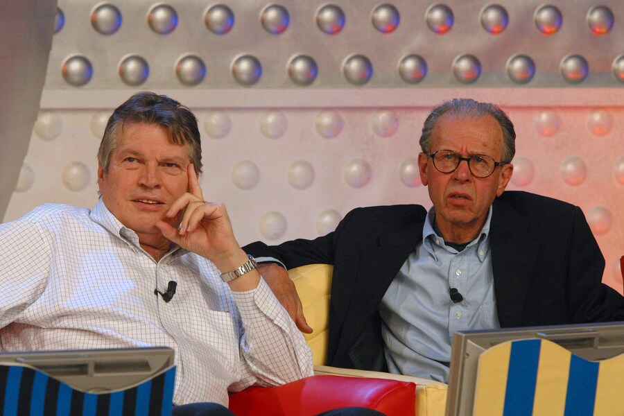 Foto IPP/Oldani Andrea Milano 16/03/2003 Trasmissione TV Quelli che il calcio nella foto i giornalisti Salvatore Rino Tommasi con Giovanni Clerici detto Gianni (IPP)