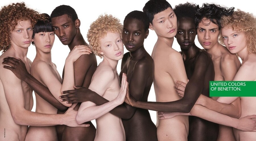 Nuova campagna Oliviero Toscani per Benetton, autunno-inverno 2018, "Nudi come" (ANSA)