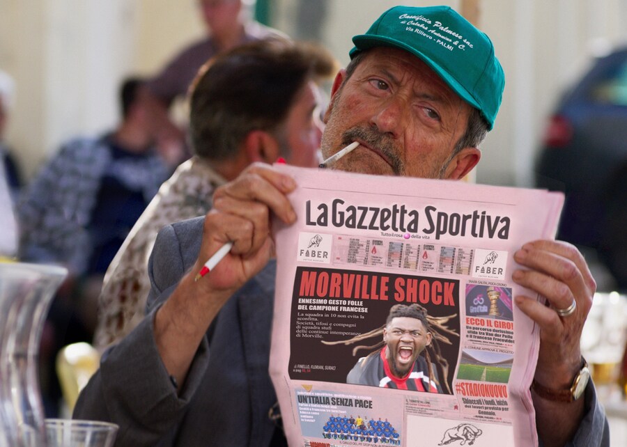US Palmese, Rocco Papaleo che legge la Gazzetta Sportiva