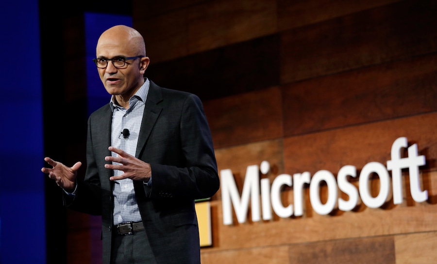 L’attuale Ceo di Microsoft Satya Nadella, in carica dal 2014. (AP Photo/Elaine Thompson, File) (AP)
