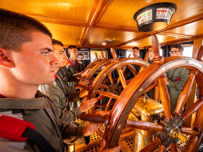 Addestramento allievi all’Accademia di Livorno e sulla Vespucci