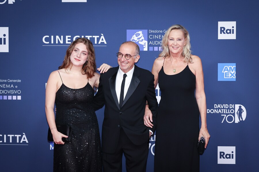 Il regista Giuseppe Tornatore con la moglie e la figlia. (7146)