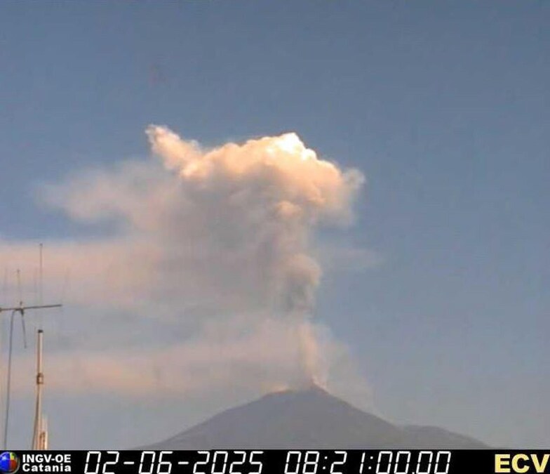 Eruzione Etna, 2 giugno 2025. ANSA/INGV (NPK)