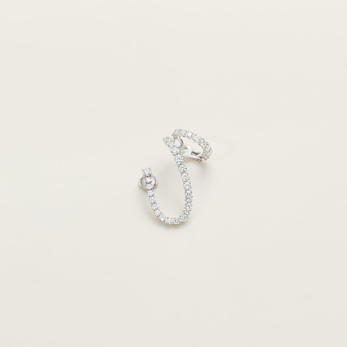 Hermès. Crescendo ear cuff in oro bianco e diamanti