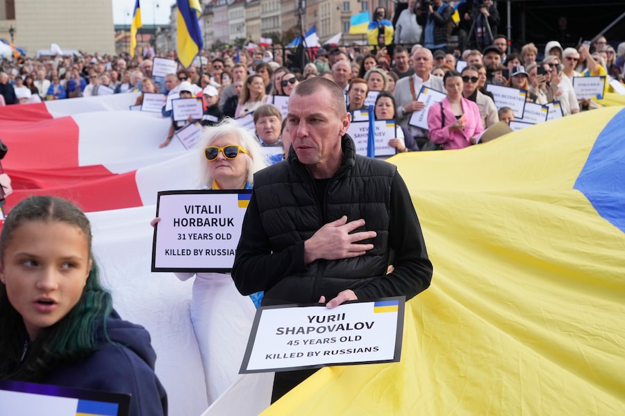 La celebrazione per la Giornata dell'Indipendenza dell'Ucraina a Varsavia, Polonia, domenica 24 agosto 2025. (APN)