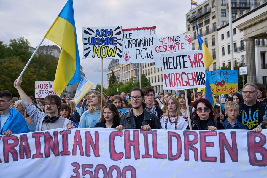 La manifestazione in occasione della Giornata dell'indipendenza dell'Ucraina a Berlino, Germania, domenica 24 agosto 2025. (APN)