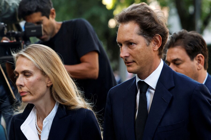 Ferrari John Elkann e sua moglie , Lavinia Borromeo, REUTERS/Remo Casilli (REUTERS)