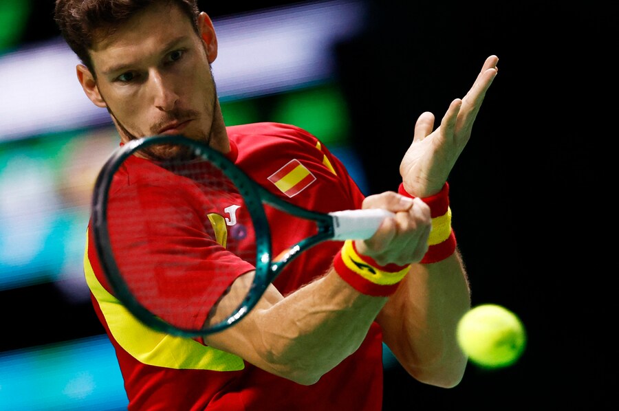 Lo spagnolo Pablo Carreno Busta durante il suo incontro con l'italiano Matteo Berrettini. (REUTERS)