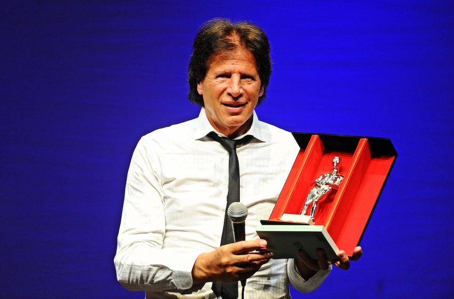Sandro Giacobbe durante la premiazione Apoxiomeno. Firenze, 9 luglio 2015 (ANSA)