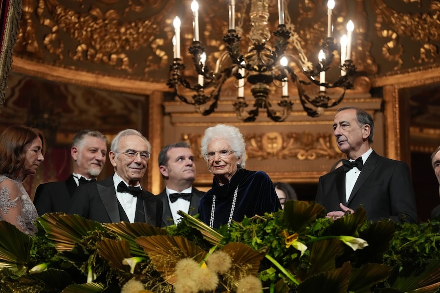 Giovanni Amoroso, Liliana Segre e Giuseppe Sala (Photo Claudio Furlan/LaPresse) (LAPRESSE)