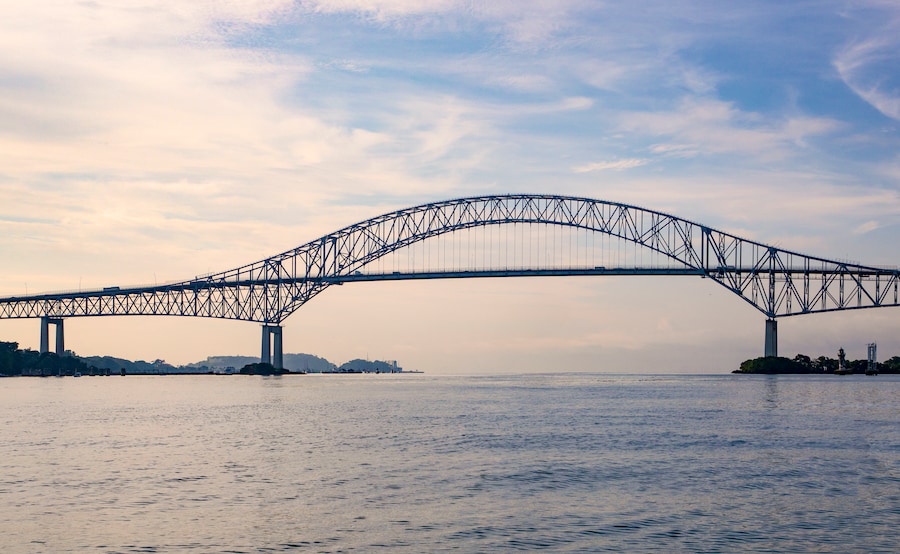 Canale di Panama, Puente de las Américas, Oceano Pacifico all’ingresso del Canale