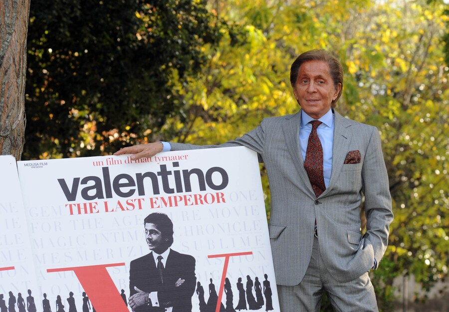 Roma 16 novembre 2009 - presentazione del film VALENTINO THE LAST EMPEROR. Nella foto lo stilista di moda Valentino Clemente Ludovico Garavani, meglio noto come Valentino. (Foto IPP/Gioia Botteghi)