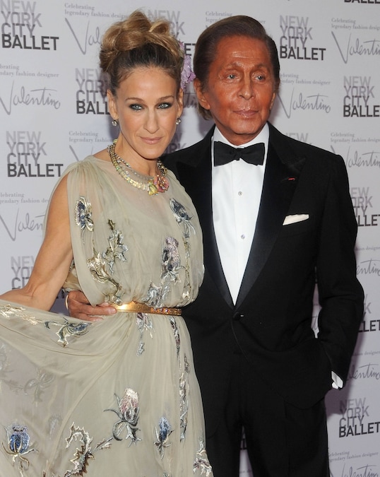 New York 24 settembre 2012 omaggio del New York City Ballet allo stilista Valentino. Nella foto lo stilista Valentino Garavani con Sarah Jessica Parker. (foto IPP/imagostock)