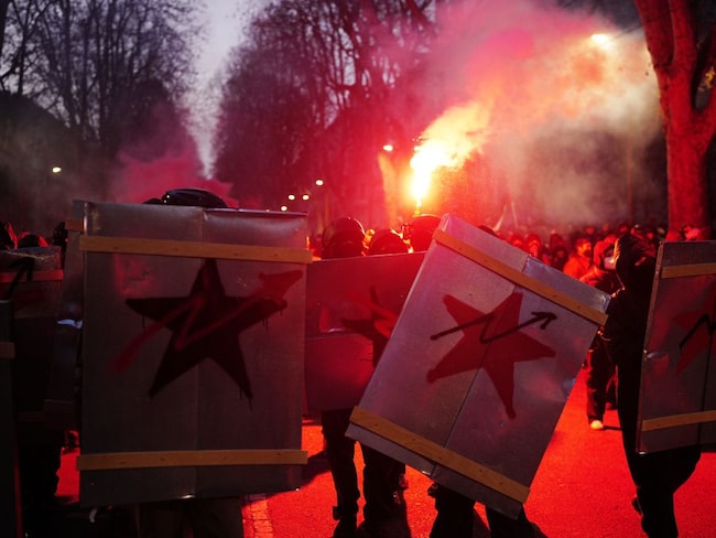 La testa del corteo di Torino