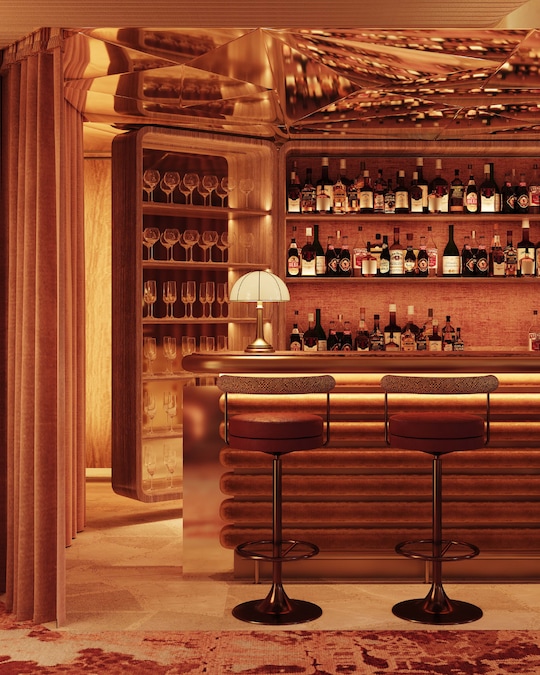 Render del ristorante panoramico MIA