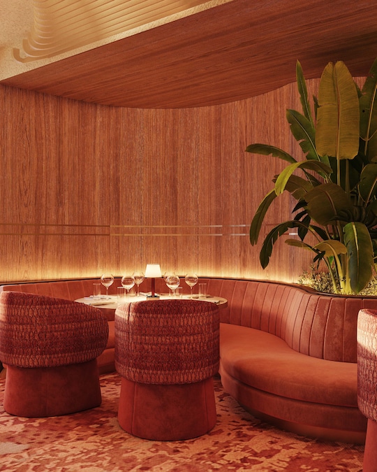 Render del ristorante panoramico MIA