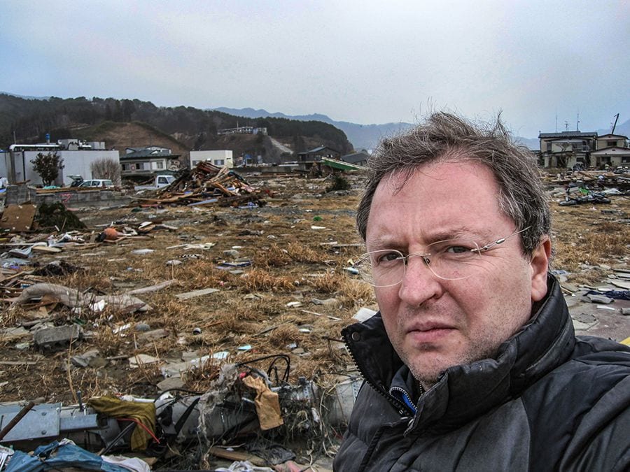 Stefano Carrer e la costa devastata, Yamada, 20 marzo 2011