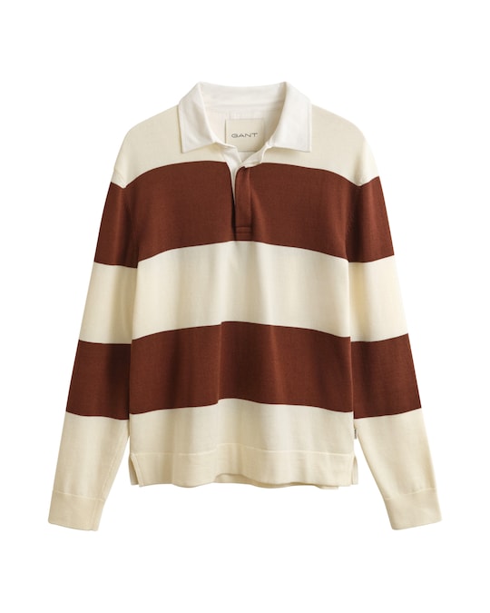 Gant. Polo in cotone con macro righe orizzontali