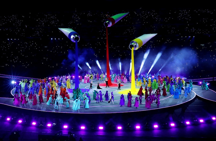 La cerimonia di apertura delle Olimpiadi invernali del 2026, a Milano. (APS)