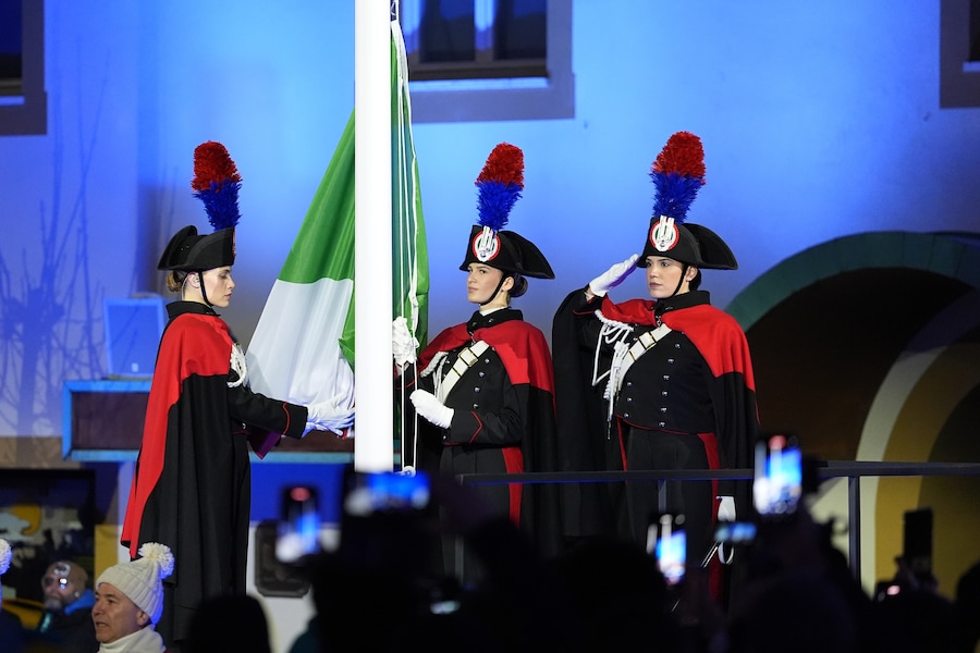 La cerimonia di apertura delle Olimpiadi invernali del 2026, a Cortina d'Ampezzo, Italia. (LAPRESSE)