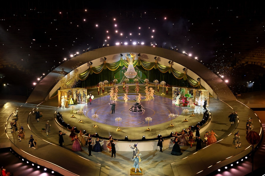 Una panoramica della cerimonia di chiusura (REUTERS/Claudia Greco)