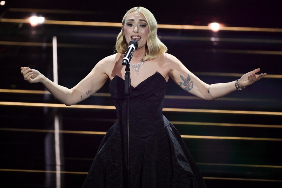 La cantante italiana Mara Sattei (ANSA/Ettore Ferrari)