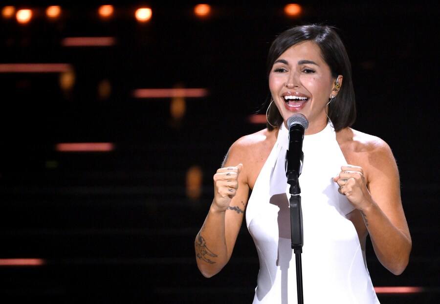 La cantante italiana Serena Brancale (ANSA/Ettore Ferrari)