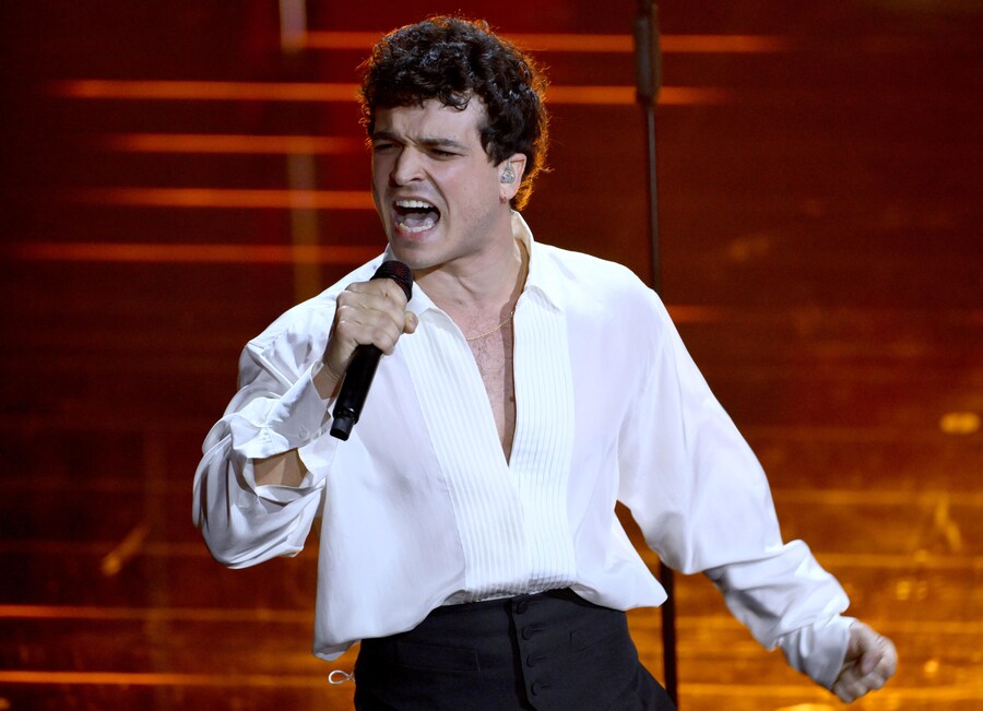 Il cantante italiano Leo Gassmann (ANSA/Ettore Ferrari)