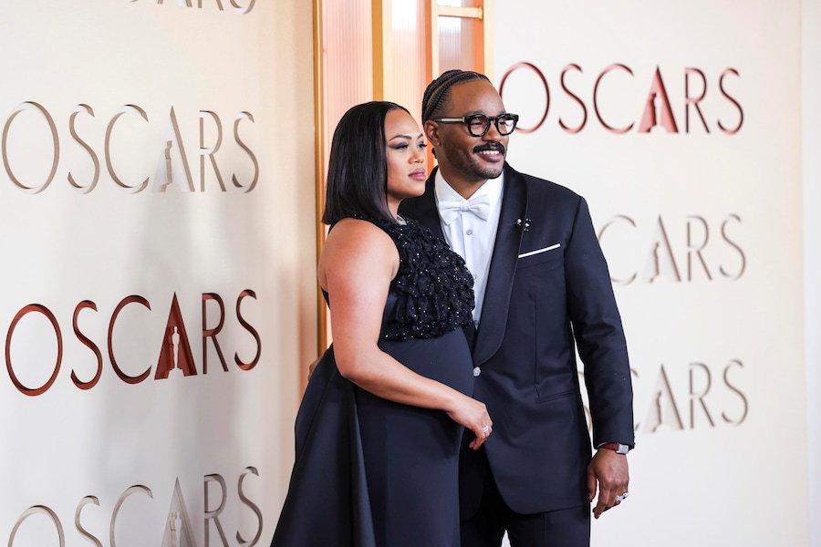 La produttrice cinematografica statunitense Zinzi Coogler (a sinistra) e il regista statunitense Ryan Coogler (a destra). (EPA)