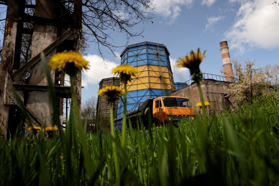 Una veduta generale dell'acciaieria ArcelorMittal di Kryvyi Rih, sullo sfondo dell'invasione russa dell'Ucraina, nella città di Kryvyi Rih, nella regione di Dnipropetrovsk, Ucraina. REUTERS/Ueslei Marcelino/Foto d'archivio (REUTERS)