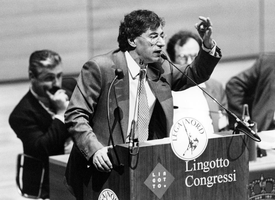 28/05/1995 Torino archivio storico. Umberto Bossi. (LaPresse)
